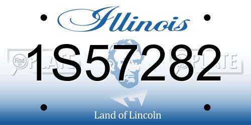 1S57282 Illinois License Plate