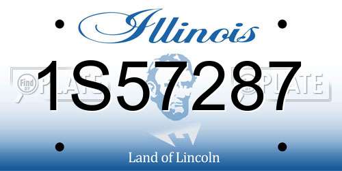 1S57287 Illinois License Plate