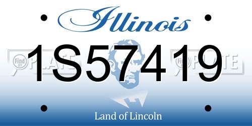 1S57419 Illinois License Plate