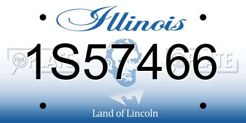 1S57466 Illinois License Plate