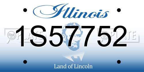 1S57752 Illinois License Plate
