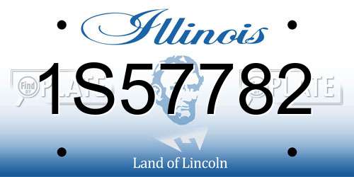 1S57782 Illinois License Plate