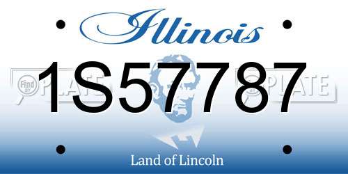 1S57787 Illinois License Plate
