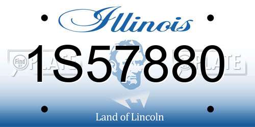 1S57880 Illinois License Plate