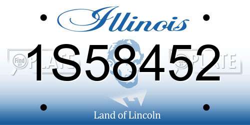 1S58452 Illinois License Plate