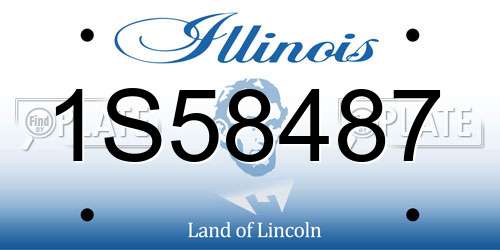 1S58487 Illinois License Plate
