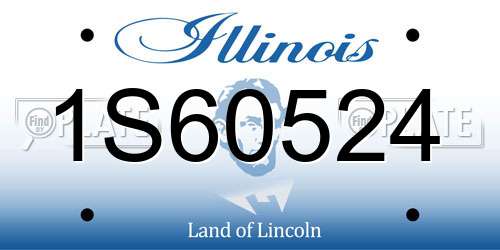 1S60524 Illinois License Plate