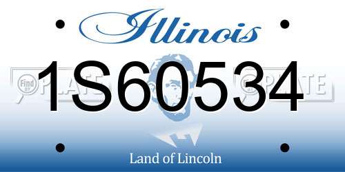1S60534 Illinois License Plate