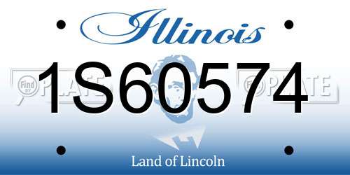 1S60574 Illinois License Plate