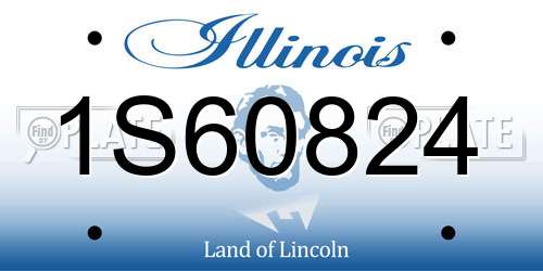 1S60824 Illinois License Plate