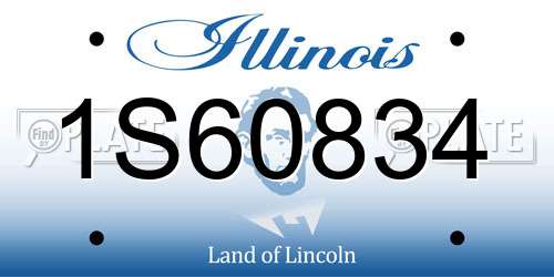 1S60834 Illinois License Plate