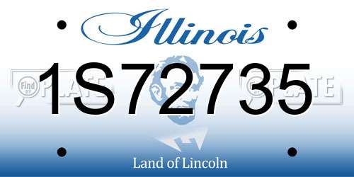 1S72735 Illinois License Plate