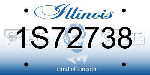 1S72738 Illinois License Plate