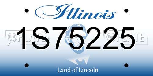 1S75225 Illinois License Plate