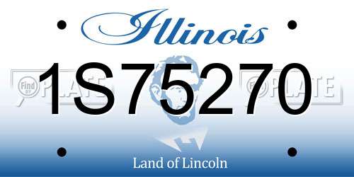 1S75270 Illinois License Plate