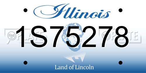 1S75278 Illinois License Plate