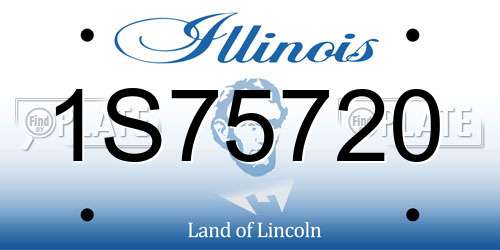 1S75720 Illinois License Plate
