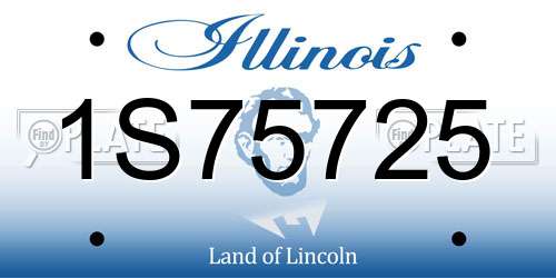 1S75725 Illinois License Plate