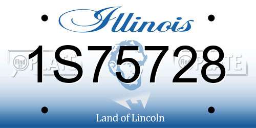 1S75728 Illinois License Plate