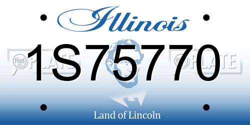1S75770 Illinois License Plate