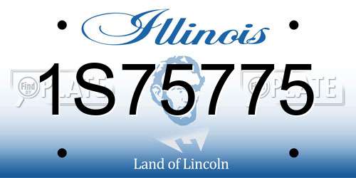 1S75775 Illinois License Plate