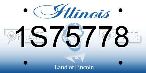 1S75778 Illinois License Plate