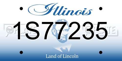 1S77235 Illinois License Plate