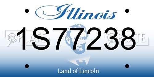 1S77238 Illinois License Plate