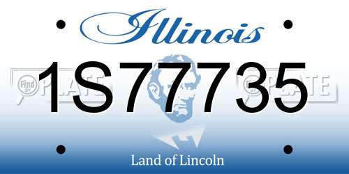 1S77735 Illinois License Plate
