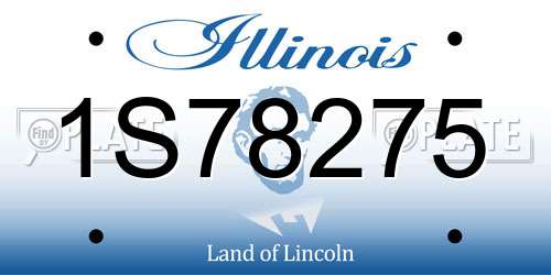1S78275 Illinois License Plate