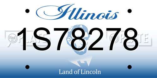 1S78278 Illinois License Plate