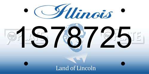 1S78725 Illinois License Plate