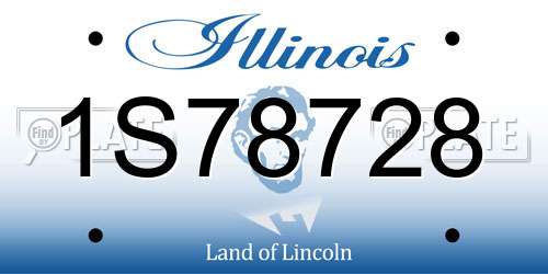 1S78728 Illinois License Plate