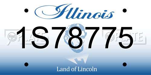 1S78775 Illinois License Plate