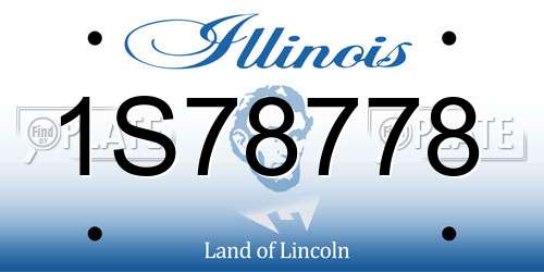 1S78778 Illinois License Plate
