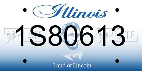 1S80613 Illinois License Plate