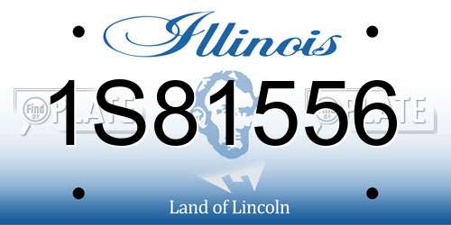 1S81556 Illinois License Plate