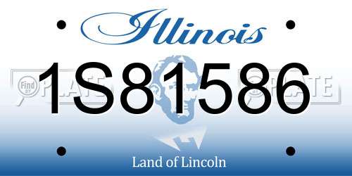 1S81586 Illinois License Plate