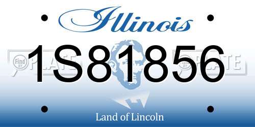 1S81856 Illinois License Plate