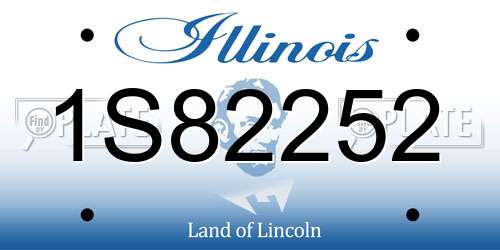 1S82252 Illinois License Plate