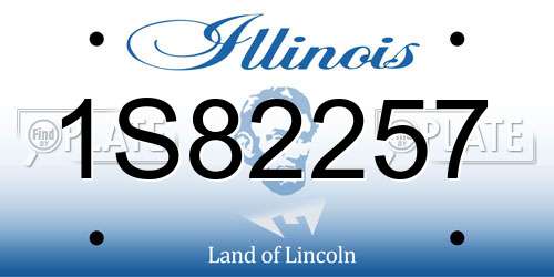 1S82257 Illinois License Plate