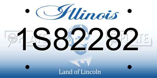 1S82282 Illinois License Plate