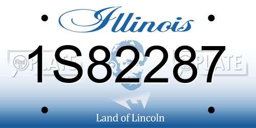1S82287 Illinois License Plate
