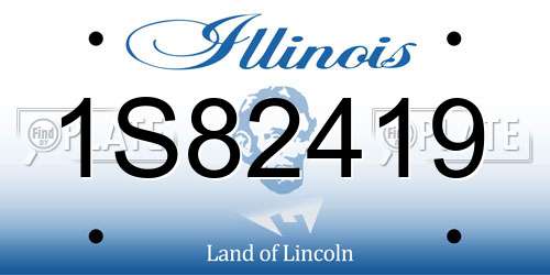 1S82419 Illinois License Plate