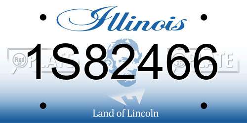 1S82466 Illinois License Plate