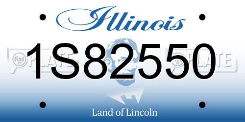 1S82550 Illinois License Plate