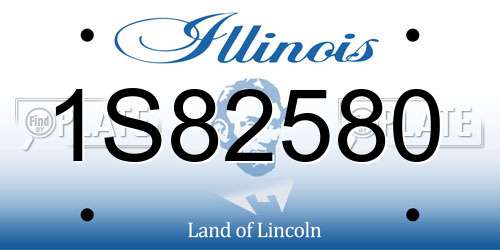 1S82580 Illinois License Plate