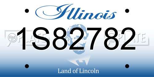 1S82782 Illinois License Plate