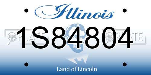 1S84804 Illinois License Plate
