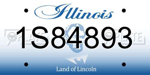1S84893 Illinois License Plate